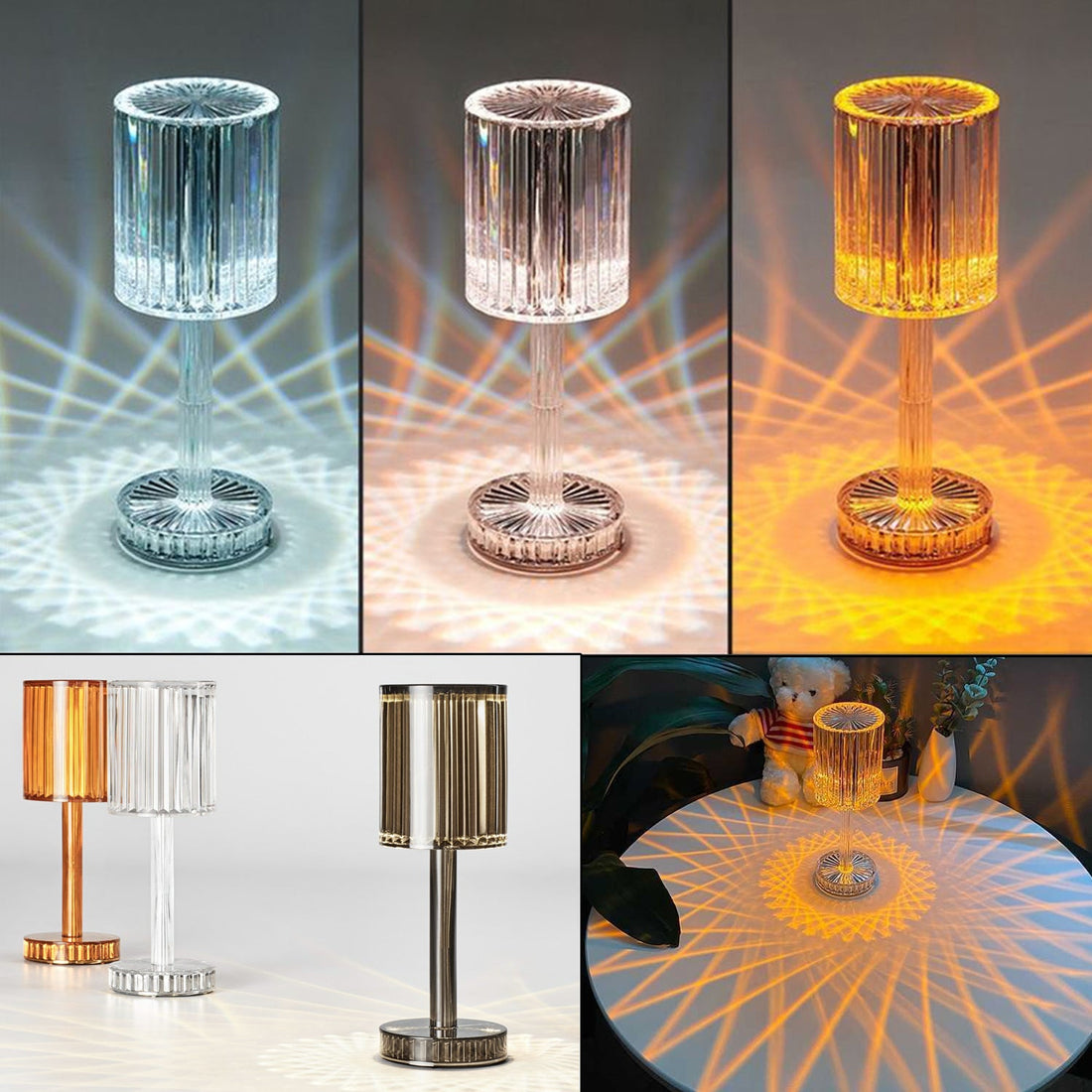 New Crystal Table Lamp Hotel Decoration Diamond Romantic Warm LED featured in the LumaNest Journal 3 way crystal table lamp guide