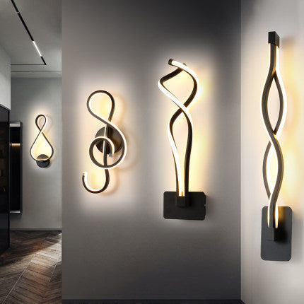 led wall lamp nordic minimalist bedroom bedside lamp featured in Decorative Symbol Wall Lamp Guide