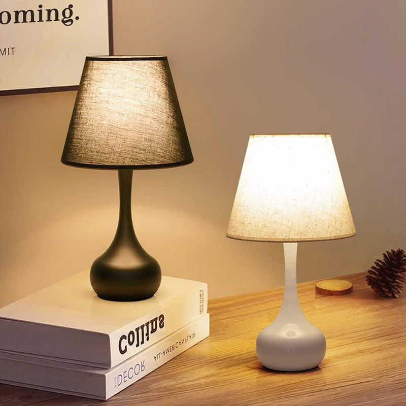 Fabric Bedside Table Lamp featured in Fabric Lampshade Pros and Cons