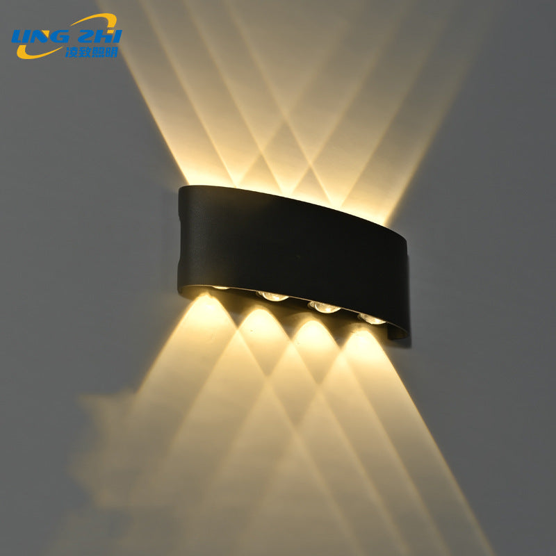 Black multi-head outdoor wall lamp from LumaNest