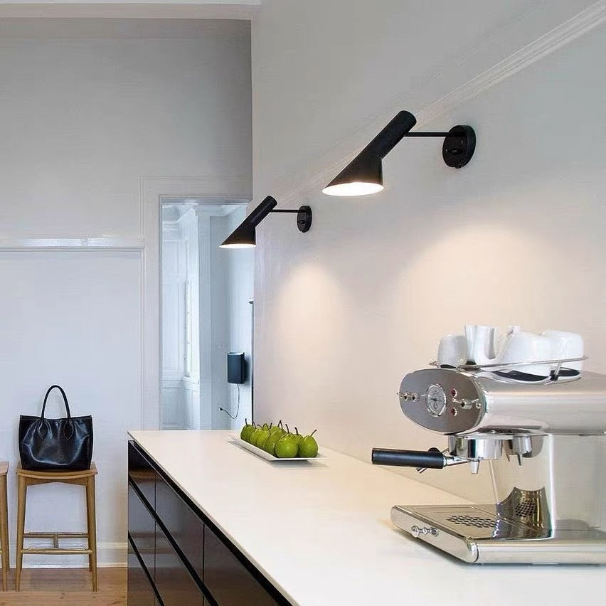 Modern minimalist black LED bedside wall lamp from LumaNest